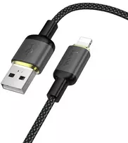 USB A tipo į „Lightning“ tipo laidas Hoco 2,4A, 1 m, X128, juodas