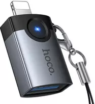 Adapteris OTG Lightning į USB A Hoco UA46 Victory pilkas