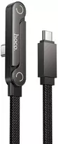 Laidas su laikikliu USB C į USB C PD 60W Hoco 1,2 m U150 Exquisite juodas