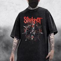 Slipknot marškinėliai Roko grupės marškinėliai vyrams ir moterims, trumpomis rankovėmis, Y2k drabužiai - Muzikos grupės marškinėliai 3XL black