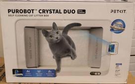 SALE OUT. PETKIT Purobot Crystal Duo with Camera Self-Cleaning Cat Litter Box | White | DEMO | 24 month(s) P9905SO | 2000001411766