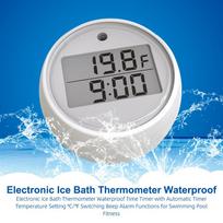 Electronic Ice Bath Thermometer Waterproof   with Automatic Timer Temperature Setting /Stopień Fahrenheita  ing Beep Alarm Functions fo
