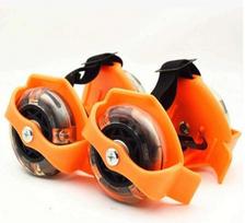 Colorful Whirlwind Pulley Outdoor Skating Flashing Roller Speed Skate Roller Shoes oranžinė