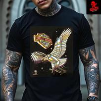 Vyriški ir moteriški marškinėliai Harley-Davidson Motociklai Erelis Premium Unisex Biker L