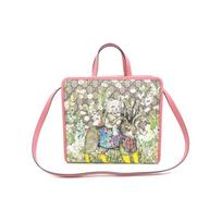GUCCI Yuko Higuchi Collaboration Canvas With Leather Canvas With Leather Handbag, Kids Bag Kids Multicolor Basic Set (Bag + Dustproof Bag)