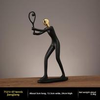 Elegant Resin Sports Figurine For Cabinet Display And Gift For Collectors Silver Golf black