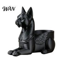 Decorative Cat Storage Box Egyptian Statue, 3D Printed Bastet Figurine with Storage, God Statue Mythical Creature Desk Organizer for Home Office, juoda