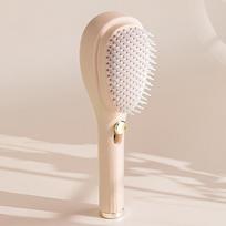 Self Cleaning Detangling Hair Brush With Soft Massage Bristles And One Click Hair Removal For Home Travel Daily Hair Care