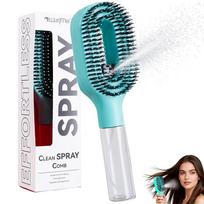 Detangling Spray Hair Brush With Soft Anti Static Bristles And Refillable Tank Perfect For Daily Hair Styling Home Travel