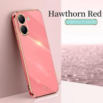 Square Plating Phone Case For Xiaomi Poco X7 Pro PocoX7 Pro 5G ShockProof Soft TPU Silicone Back Cover Fundas Coque For Poco X7 Pro