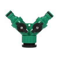 2 Way Heavy Type Garden Hose Splitter Y Splitter Grip Shut Off Valves for Water Tap, Outlet, Spigot 1
