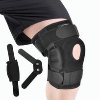 Black Open Patella Joint Neoprene Adjustable Hinged Sports Knee Brace for Relieve Joint Ligament and Arthritis Pain One size of all juoda