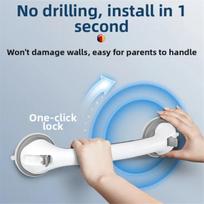 Bathroom Safety Support Handle With Strong Suction  Aid Anti-Slip Armrest For Shower, Bath And Toilet Safety Assistance