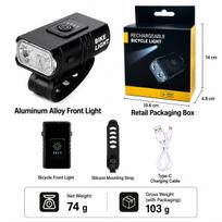 Solar-Powered Waterproof Strong Light Bicycle Light Aluminum Alloy Headlight Tail Light Set for Night Riding Highway Mountain General&Standard