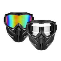 Adjustable Elastic Strap Mask 2Pcs Full Face Shield Goggles Anti Fog Dust Proof for Detachable Goggle Visor Mowing Cycling Safety Goggles