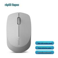 Rapoo M100G Silent Multi-mode Wireless Mouse šviesiai pilka spalva