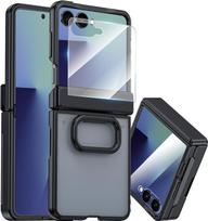 case for Samsung Z FLIP 7 Matte skin protective cover Shell membrane integrated ring holder full coverage Shock Proof plain Galaxy Z Flip 7 juoda