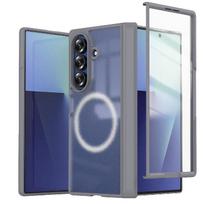 case for Samsung Z FOLD 7 Matte semi transparent protective case full coverage tough shell magnetic attraction Wireless Charging Galaxy Z Fold7 pilka