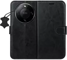 Telforceone „Smart Luxe“ odinis dėklas, skirtas „Honor Magic 8 Lite“, juodas