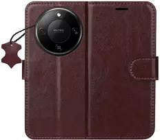 Telforceone „Smart Luxe“ odinis dėklas, skirtas „Honor Magic 8 Lite“, rudas