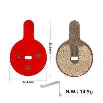 For Kugoo G2 Pro Bicycle Accessorie Brake Pads Electric Scooter Hydraulic Disc Brake Pads  Bike Organic Resin Brake Pads raudona