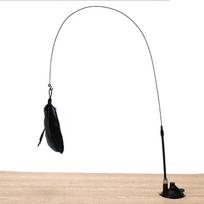 Long Suction Cup Pole Exciting Playtime Adventures Ultimate Cat Toy Interactive Bell Feather Wand Cat Teaser Toy juoda