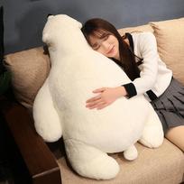 100CM Giant White Polar Bear Plush Toys Lovely Ice Bear Pillow Stuffed Cushion Dolls Nice Birthday Gift 100cm black