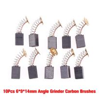 10Pcs/pack Angle Grinder Carbon Brushes 6*9*14mm Power Tool Electric Motor Spare Part Electric Grinder Replacement