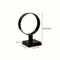 1pc acrylic circular headphone stand detachable transparent/black gaming headset desktop display storage rack juoda