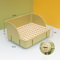 Rabbit Litter Box Pee Pan Tray Pet Toilet Corner Toilet Box Litter Pan Bunny Trainer for Small Animals Chinchillas Rats žalia