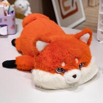 Cute Cartoon Fox Plush Toy Soft Fluffy Stuffed Animal Doll Kawaii Sofa Decor Pillow Ideal Valentine's Gift for Fox Lovers