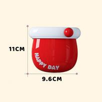 Dopamine Magnetic Absorption Storage Box New Sundries Storage Box Desktop Pen Holder Creative Stationery Storage Box (Red,one size) raudona