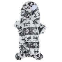 Lining Pet Jumpsuit Four Leg Cut Gray Tone Four Leg Apparel Soft Touch Stretchy Texture Pet Bodysuit Cold Season Outfit