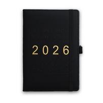 English 2026 Schedule Planner Notepad 12 Months Bookmark A5 Agenda Planning Notebook Wear-resistant Thick Paper juoda