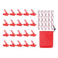 20Pcs Outdoor Tarpaulin Clips with Carabiner Awning Clamp Camping Tent Clamp Camping Survival Tighten Tool