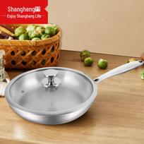 Shangheng 304 Stainless Steel Coating-Free Frying Pan