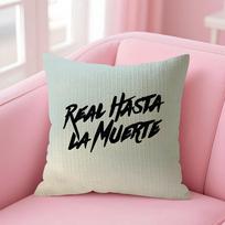 H-Hasta La M-Muerte Hot Cushion Cover Natural Linen Pillow Case Double-Sided Print Decorative Sofa Pillowcase Home Decor Gift Peach skin 18*18(CM)-1Pcs
