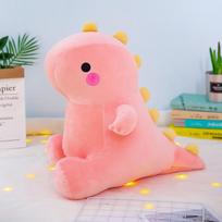 25~60CM Ultra Soft Dinosaur Plush Toy Down Cotton Kawaii Dino Plushie Peluche Animal Dolls Pillow Party Prop Decor Kids Gift 20cm tamsiai rausva spalva