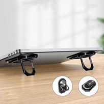 Invisible Mini Foldable Laptop Stand Adjustable Self Adhesive Laptop Stand  Notebook black-1pc