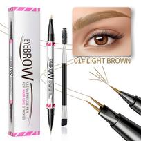2-in-1 Liquid Eyebrow Pen with Brush – Dual-Ended for Natural Strokes One Size