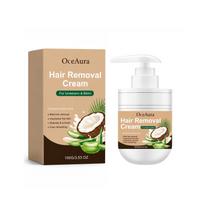 OCEAURA Coconut Hair Removal Cream for Face & Body - Gentle Daily Cleansing and Hair Removal Solution