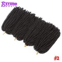 8inch Bomb Twist Synthetic Braiding Hair Marlybob Kinky Curly Spring Twist Hair (as the picture,8 Inches(20.32cm))