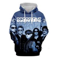 New Rock Hoodie Sweatshirt Scorpions Band 3d Print Hoodie Men Fashion Plus Size Tracksuit Women Sweat Men Clothes Teen Coat New S