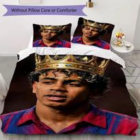 Lamine Yamal Pattern Bedding uilt Set uilt Cover Pillowcase Home Decoration Birthday Gift (1 * duvet cover + 2 * pillowcase without core) 135x200cm