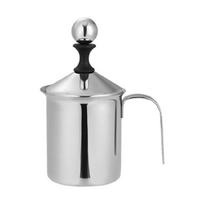 Handheld Double Layer Nonrust Steel Milk Frother Manual Operation Energy Efficient For Lattes Cappuccinos