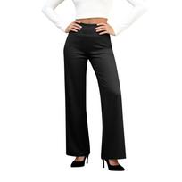 Women's high-waisted yoga pants, work pants, stretchy business-casual trousers L juoda