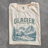 Comfort Colors Glacier nacionalinio parko briedžio marškinėliai, Montana kalnų retro marškinėliai L