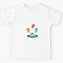 Cute Jumping Jelly Beans Wearing Sunglasses Kids T-Shirt 130