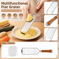 304 Stainless Flat Grater and, Multi-Purpose Kitchen Tool for Shredding and Slicing one size sidabras