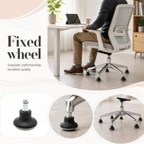Fixed Caster Wheels for Chair Replacement Set of 5 Casters One Size